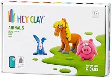 Hey Clay - TIERE - Set mit 6 Dosen