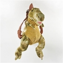 Dinorucksack "T-Rex", beige, mit Tragegriff, 25x40x50cm