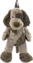 Kögler 85415 - Plüsch Rucksack für Kinder, Hund braun/dunkelbraun