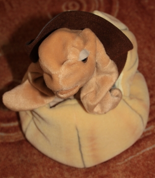 Schildkröte im Ei W078 / Living-Puppets / Handpuppe 25 cm
