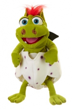 Drache klein Gregor im Ei W610 / Living-Puppets / Handpuppe