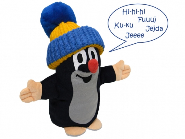 munabo, Maulwurf sprechend blau-gelb Mütze, 20912G