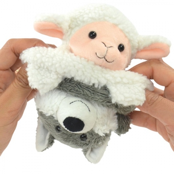 Swappies - 26919, Wende-Plüschtier, Swappie Wolf/Schaf, 15 cm