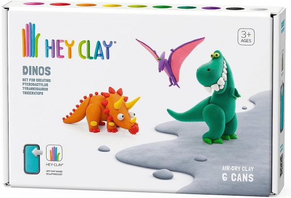 Hey Clay - DINO - Set mit je 6 Dosen