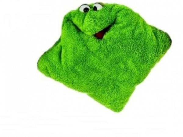 Wunschtraum-Kuschelmuschelkissen grün W238-6 / Living-Puppets / Handpuppe