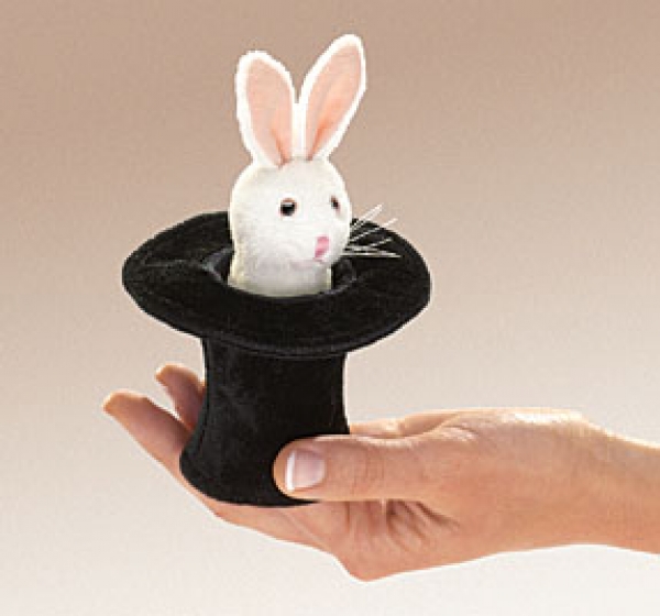 Folkmanis - Mini Hase im Hut - Nr. 2709
