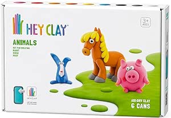 Hey Clay - TIERE - Set mit 6 Dosen