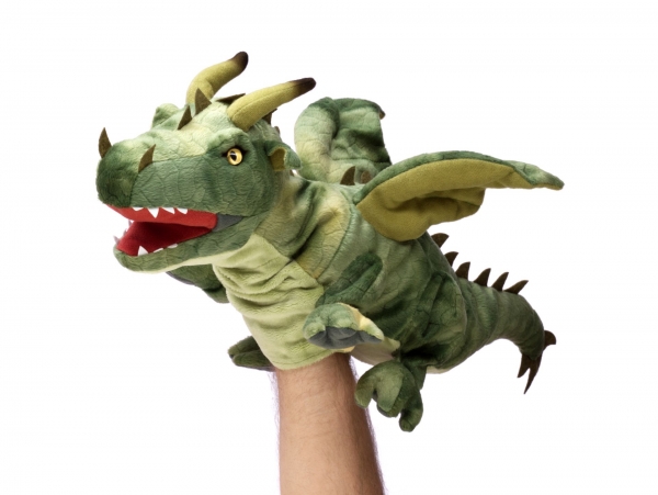 UniToys -  Handpuppe Drache grün - Nr. HPD4625 - 49 cm