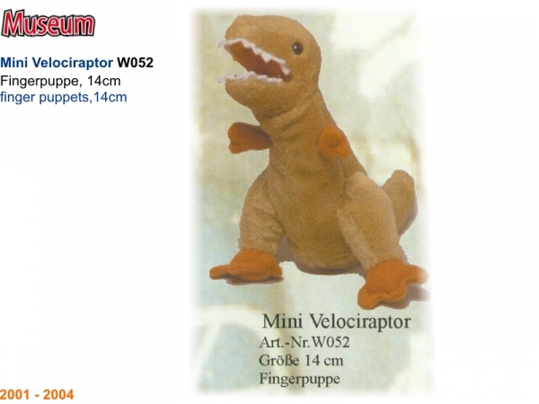 Mini Saurier - Velociraptor - Nr. W052 - Living-Puppets