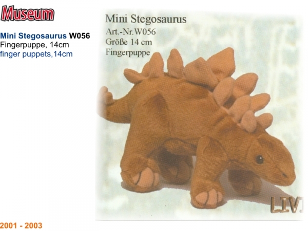 Mini Saurier - Stegosaurus - Nr. W056 Living-Puppets