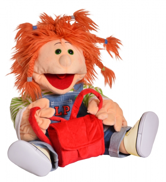 Charlotta W915 / Living-Puppets / Handpuppe / 65 cm mit Schultasche